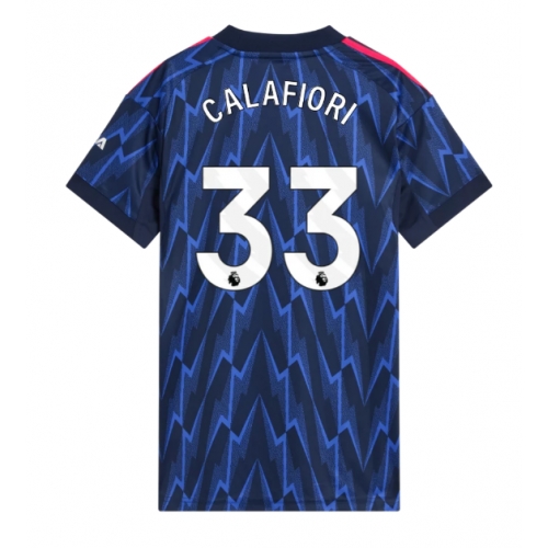 Billige Fotballdrakt Arsenal Riccardo Calafiori #33 Replika Bortedrakt Dame 2025-26 Kortermet Billige Fotballdrakt Arsenal Riccardo Calafiori #33 Replika Bortedrakt Dame 2025-26 Kortermet